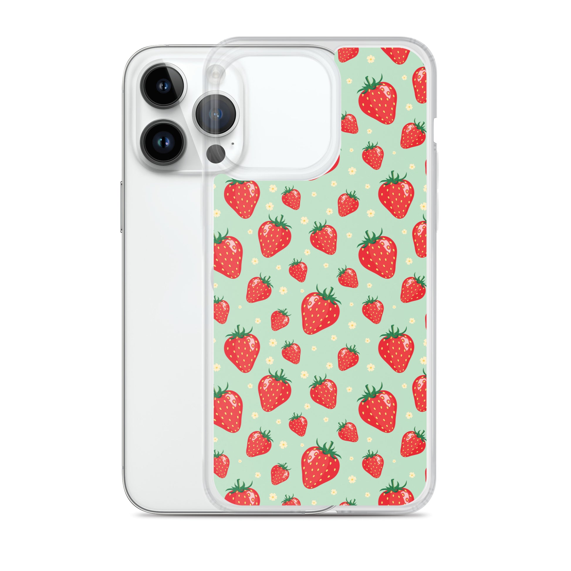 Strawberry iPhone 14 13 Pro Max Case, Red Fruit Cute Art Flower Print Aesthetic iPhone 12 11 Mini SE 2020 XS Max XR X 7 Plus 8 Phone Starcove Fashion