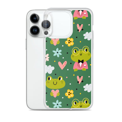 Frog Phone Case, iPhone 15 14 13 Pro Max Print Cute Kawaii Green Aesthetic iPhone 12 11 Mini SE XS Max XR X 8 7 Plus Cell Cover