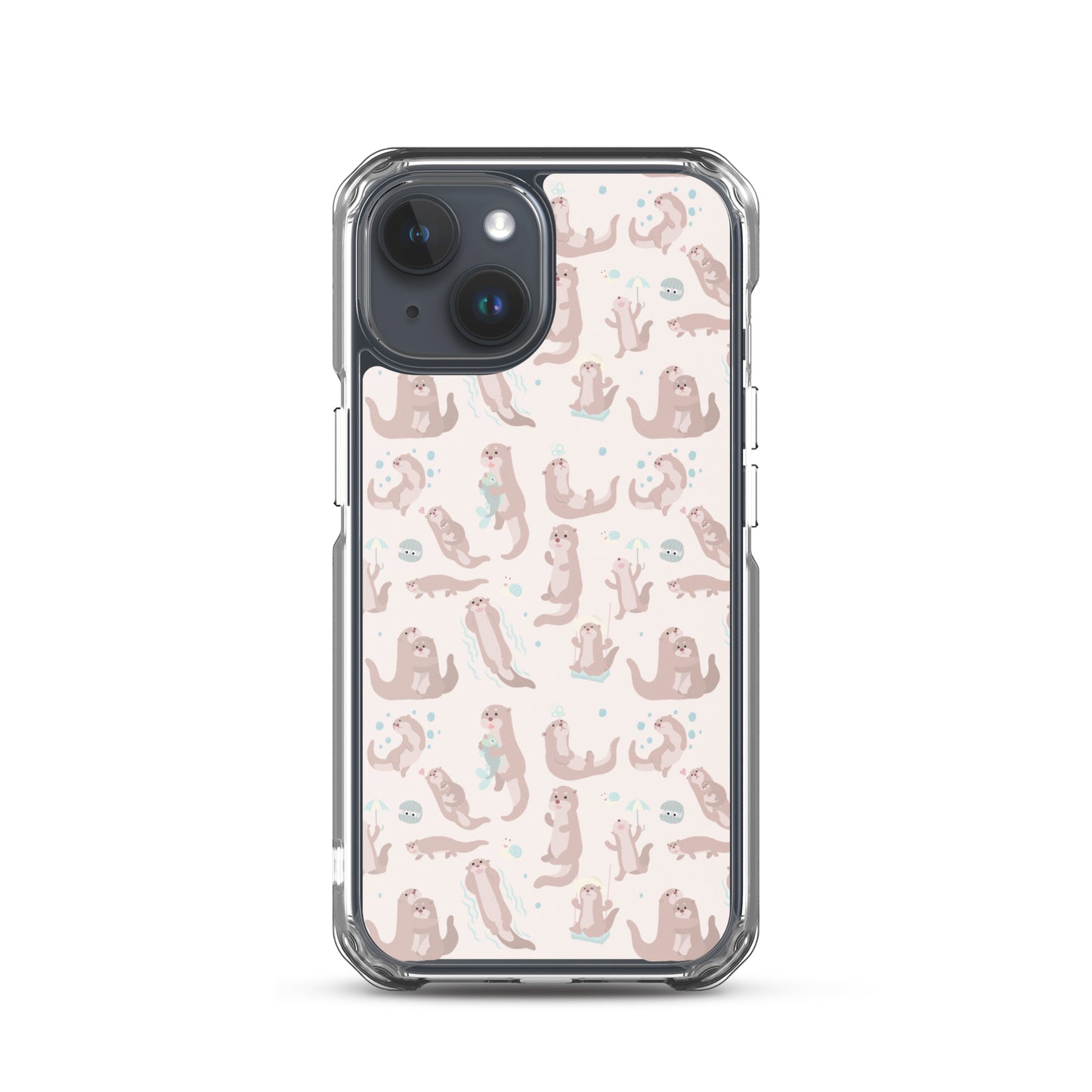 Sea Otter iPhone 15 14 13 12 Pro Max Case, Animal Pastel Pink Cell Phone Cute Cool Gifts Print iPhone 11 Mini SE 2020 XS XR X 7 8