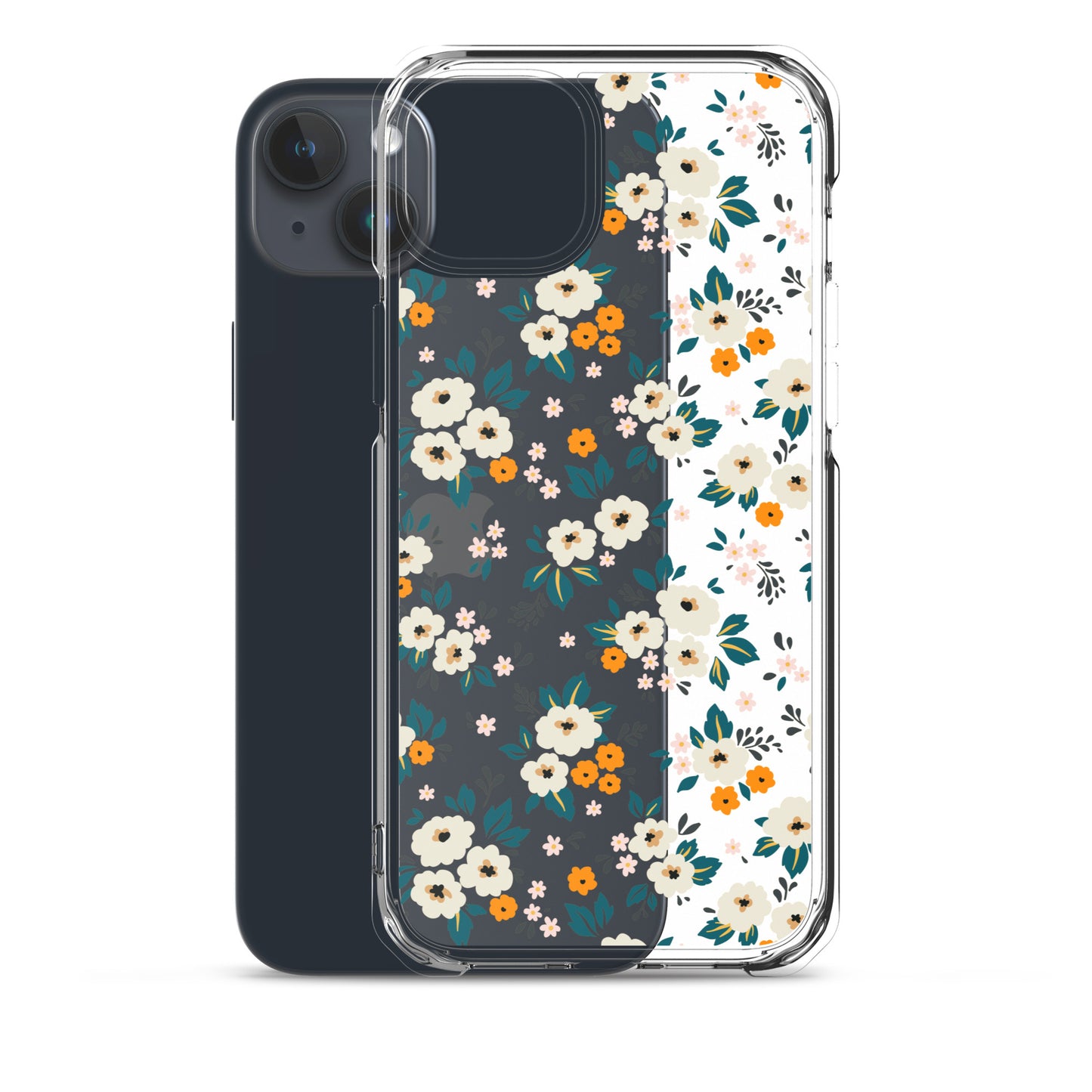 Small Flower Pattern Clear iPhone 15 14 13 12 Pro Max Case, Floral Print Cute Aesthetic iPhone 11 Mini SE 2020 XS XR X 8 7 Plus Transparent