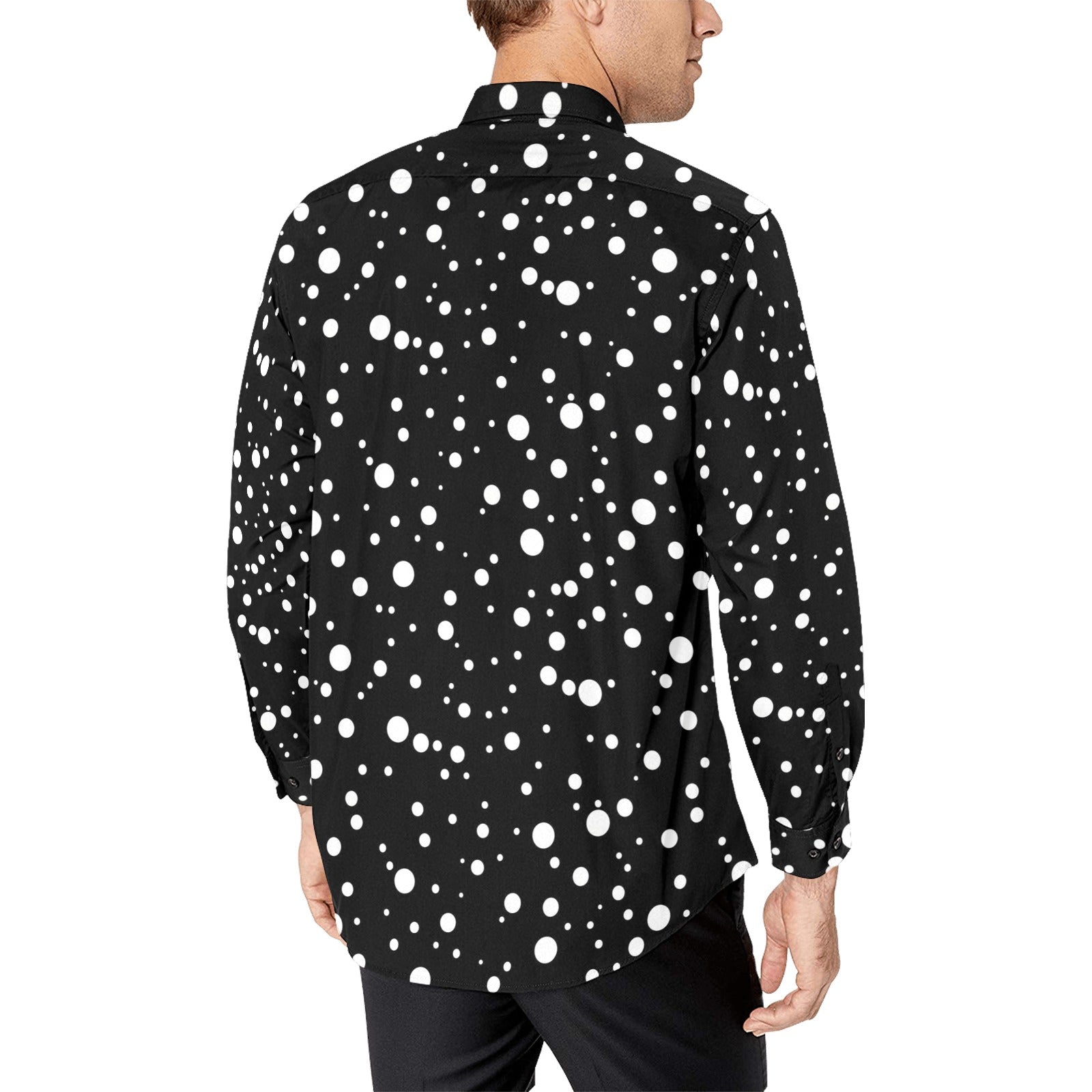polka dot mens dress shirt Express Men's Slim Dot Print Wrinkle-Resistant Everyday Performance Dress Shirt in White Medium