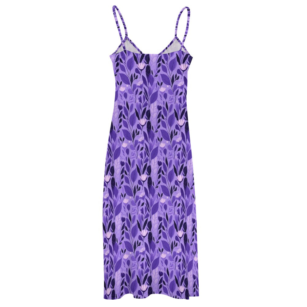 purple floral dresses patterns Lilac Purple Floral-Print Long Prom Dress A1135 Lilac / 2