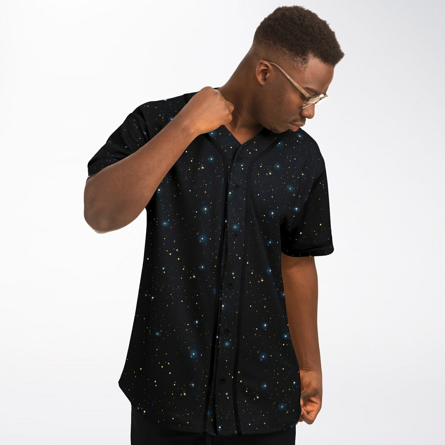 Galaxy Space Baseball Jersey Button Shirt, Constellation Stars Men Women Unisex Vintage Season Coach Player Moisture Wicking Designer Tshirt 4XL Galaxy Space Baseball Jersey Button Shirt, Constellation Stars Men Women Unisex Vintage Season Coach Player Moisture Wicking Designer Tshirt 4XL