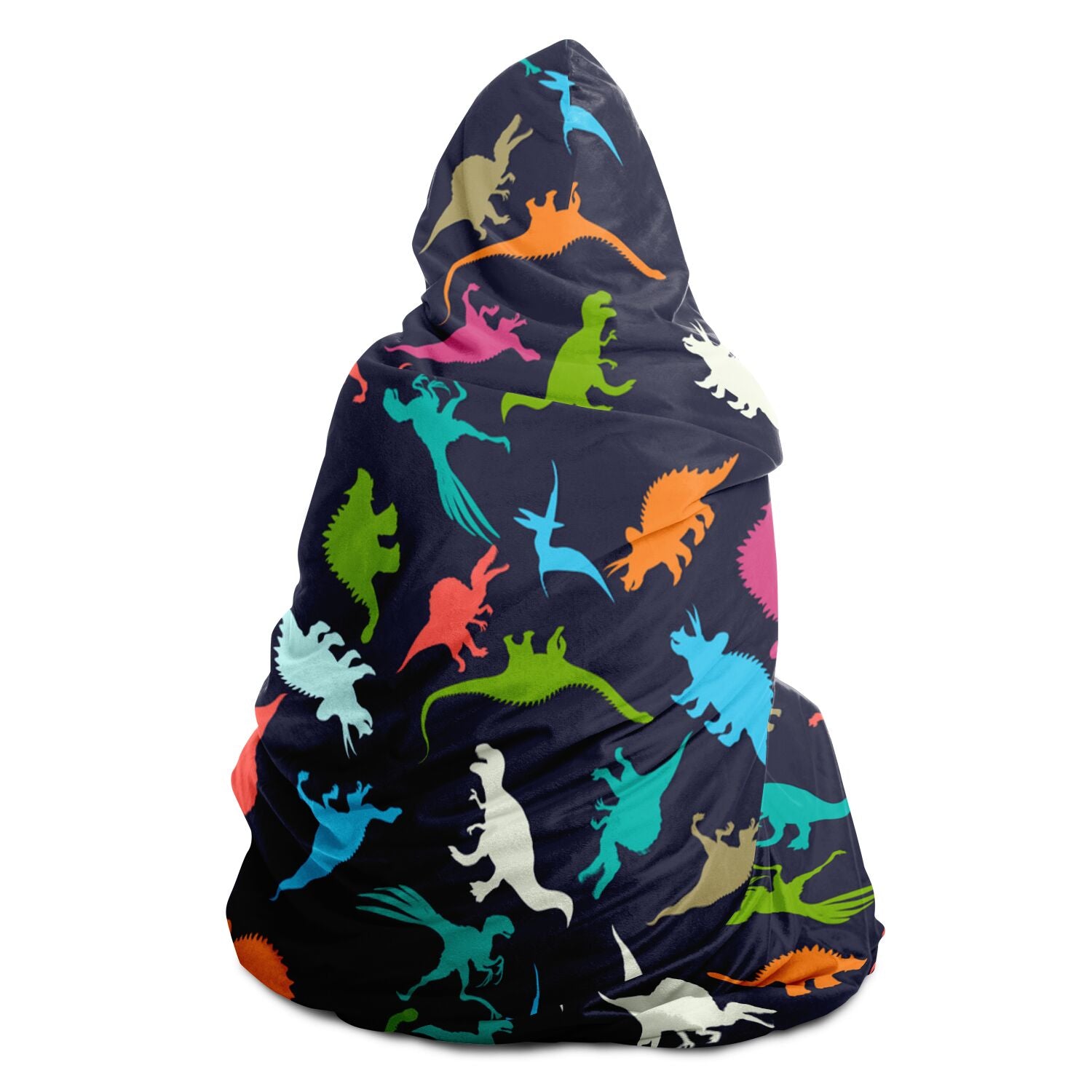 Dinosaurs Hooded Blanket, Dino Sherpa Fleece Soft Fluffy Cozy Warm Adult Men Women Kids Large Giant Wearable with Hood Gift Starcove Fashion