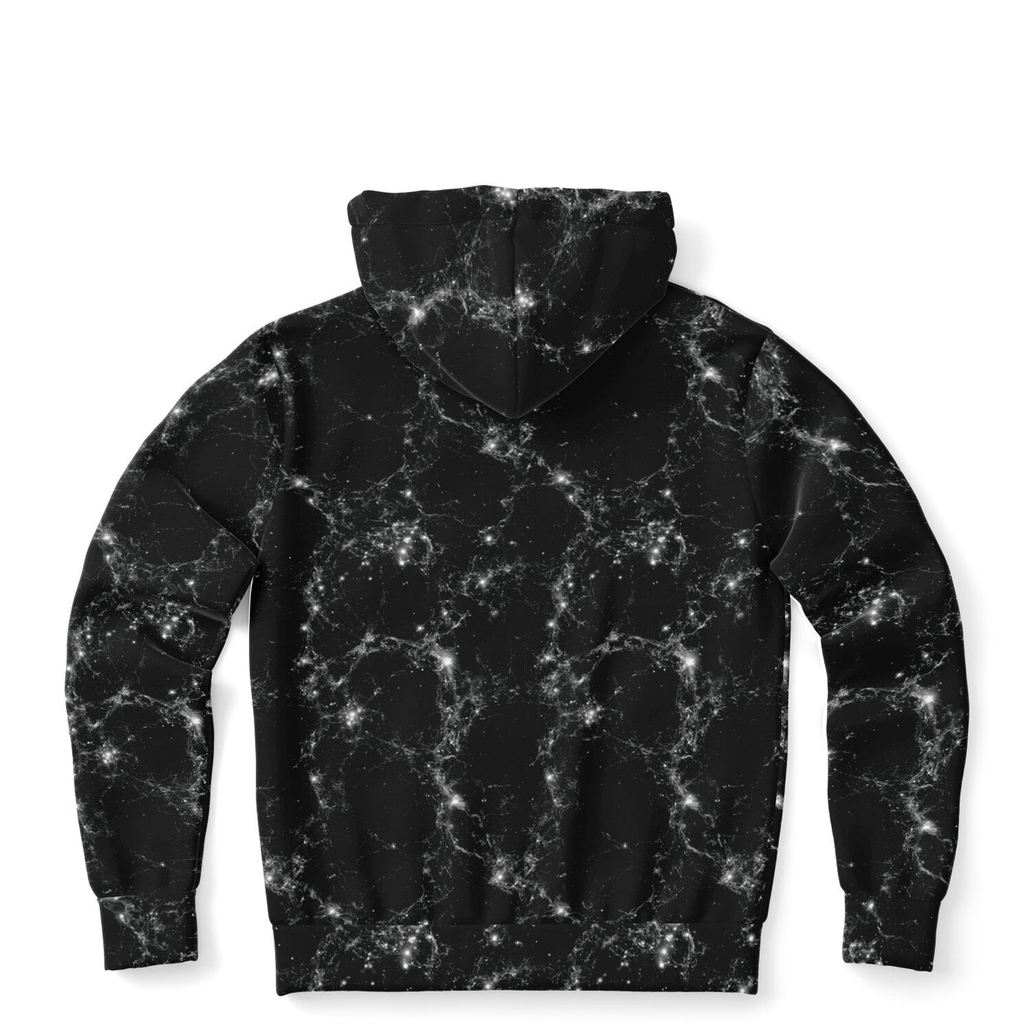 Black Galaxy Zip Up Hoodie, Space Stars Universe Full Zipper Pocket Men Women Unisex Adult Aesthetic Graphic Cotton Fleece Hooded Sweatshirt
