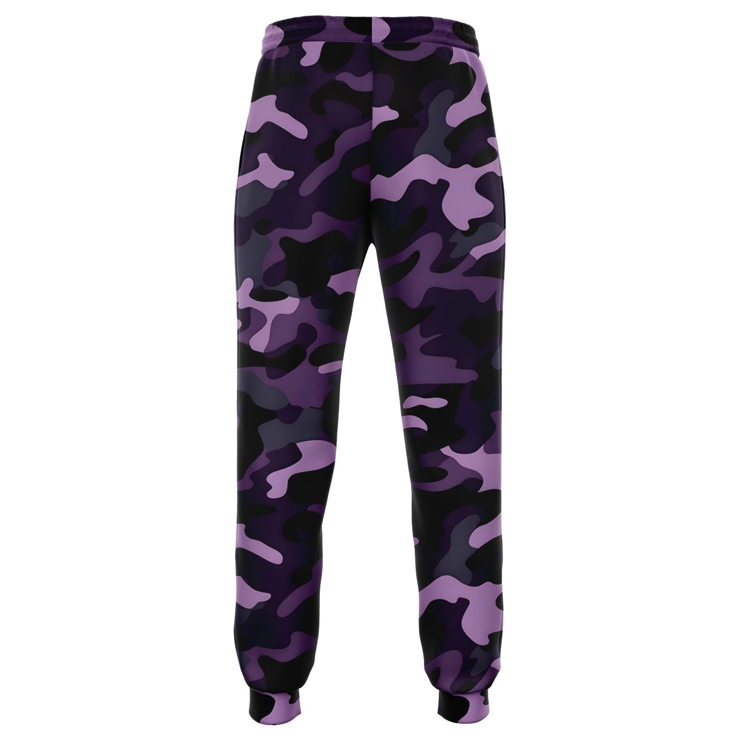 Black Purple Camo Joggers Sweatpants with Pockets, Camouflage Women Men Female Ladies Fleece Comfy Cotton Sweats Pants Loungewear Bottoms