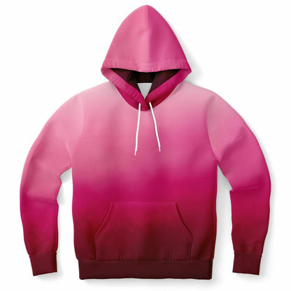 Red Pink Ombre Hoodie, Gradient Tie Dye Pullover Men Women Adult