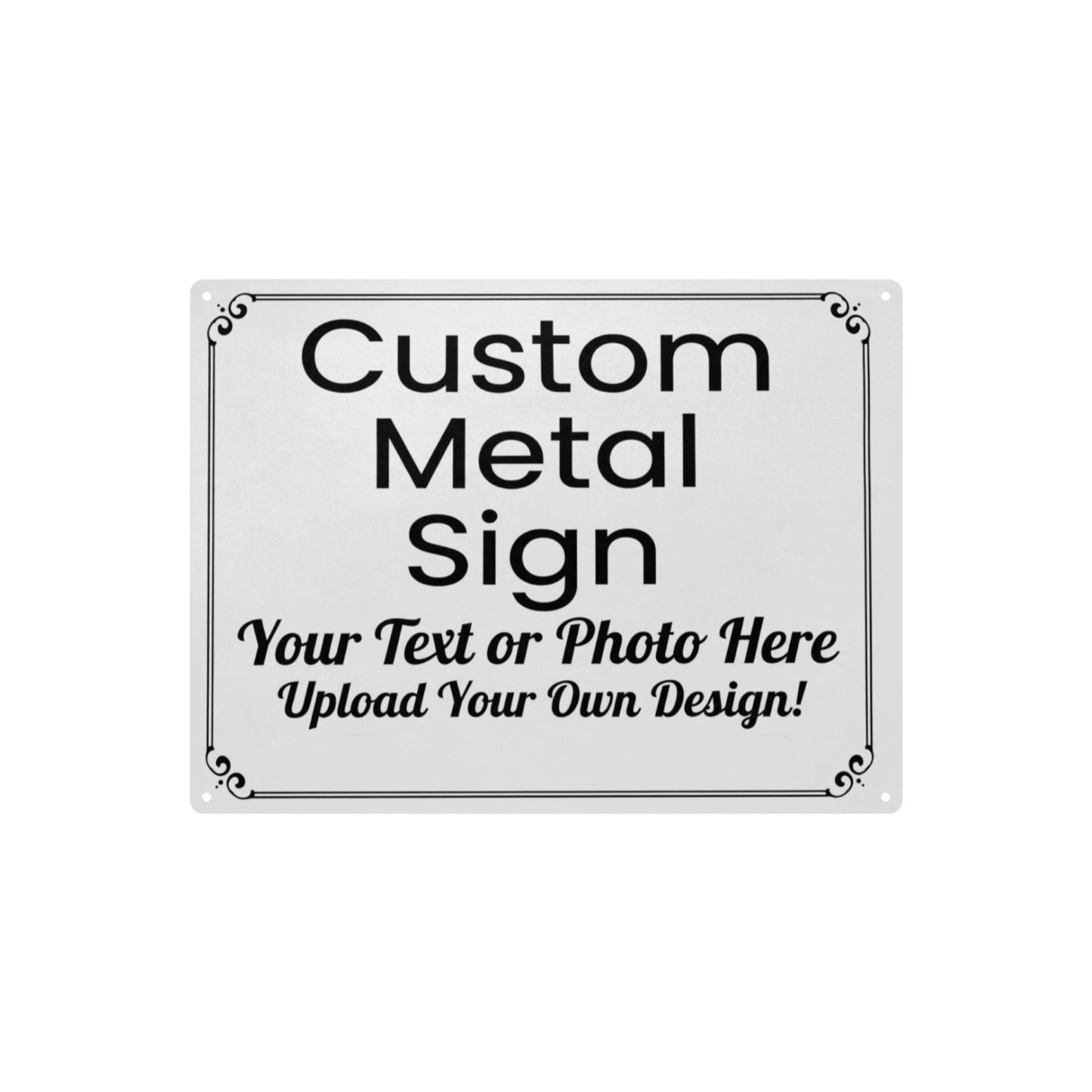 Custom Metal Tin Signs, Personalized Text Photo Farmhouse Landscape Retro Wall Hanging Garage Tacker Outdoors Exterior Business Property