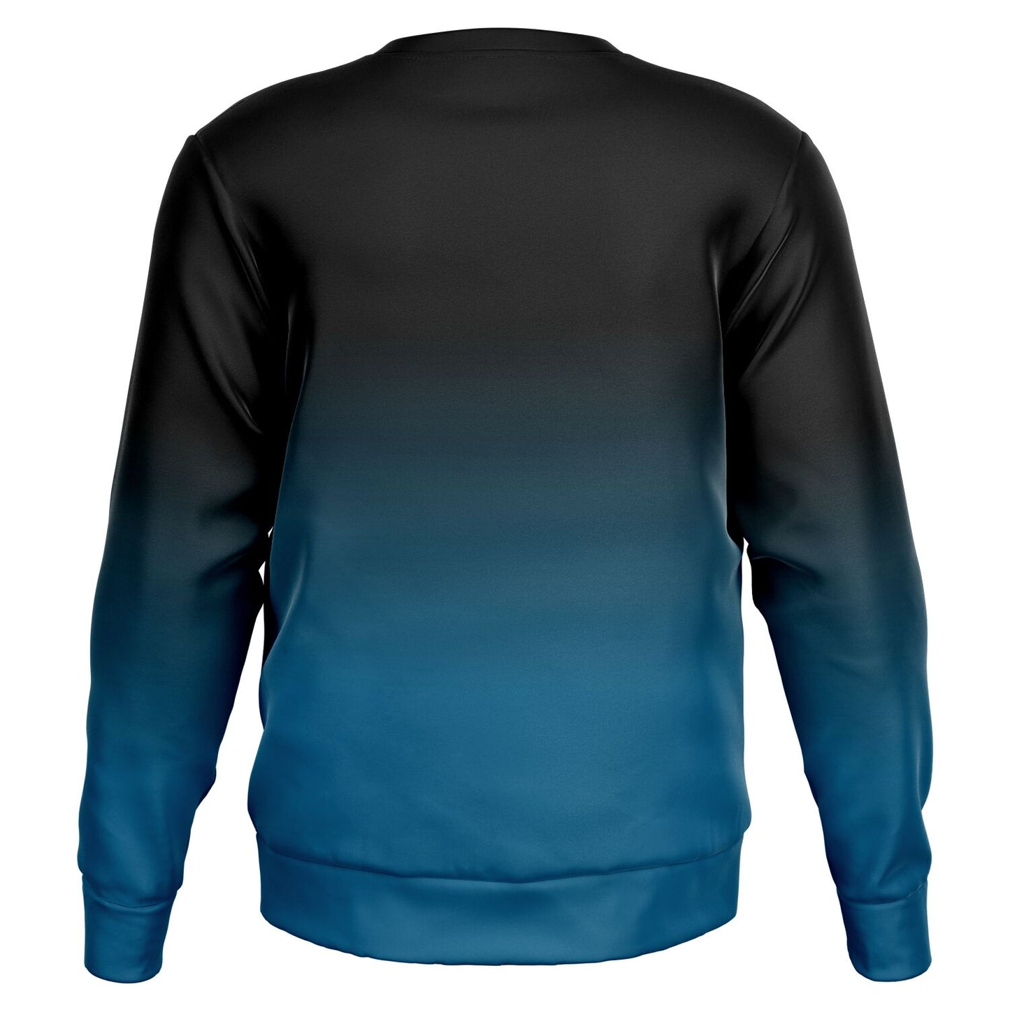 Black Blue Ombre Sweatshirt Cotton, Tie Dye Gradient Crewneck Fleece Sweater Jumper Pullover Men Women Adult Aesthetic Designer Top