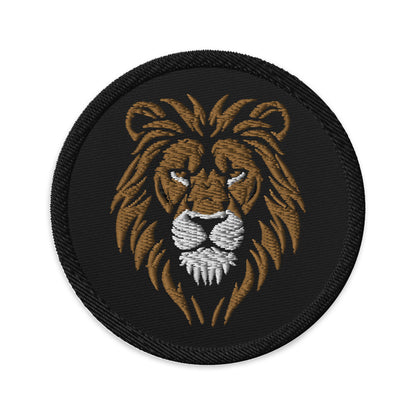 Lion Head Embroidered Badge Patches, 3" Round Sew Iron On Back Backpack Jeans Biker Vest Jacket Embroidery Clothes Gift