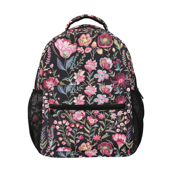 Pink Floral Backpack, Flowers Botanicals Men Women Kids Gift 