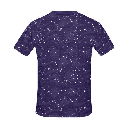 Constellation Star Galaxy Tshirt Designer Graphic Aesthetic Lightweight Summer Crewneck Men Male Women Tee Top Short Sleeve Shirt
