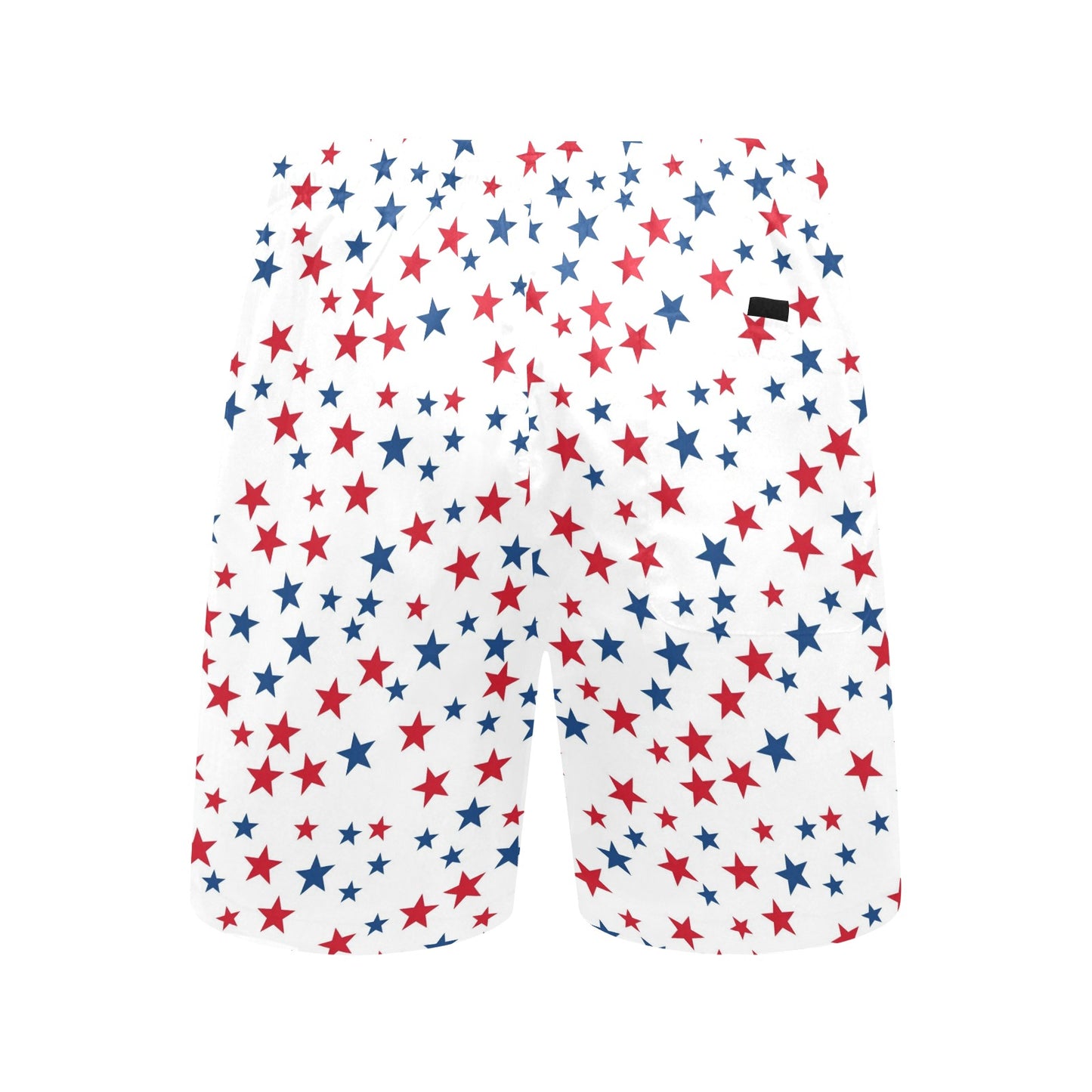 American Flag Stars Men Swim Trunks, Red White Blue Shorts USA Beach Pockets Mesh Lining Drawstring 4th of July Bathing Plus Size Patriotic - Starcove Fashion