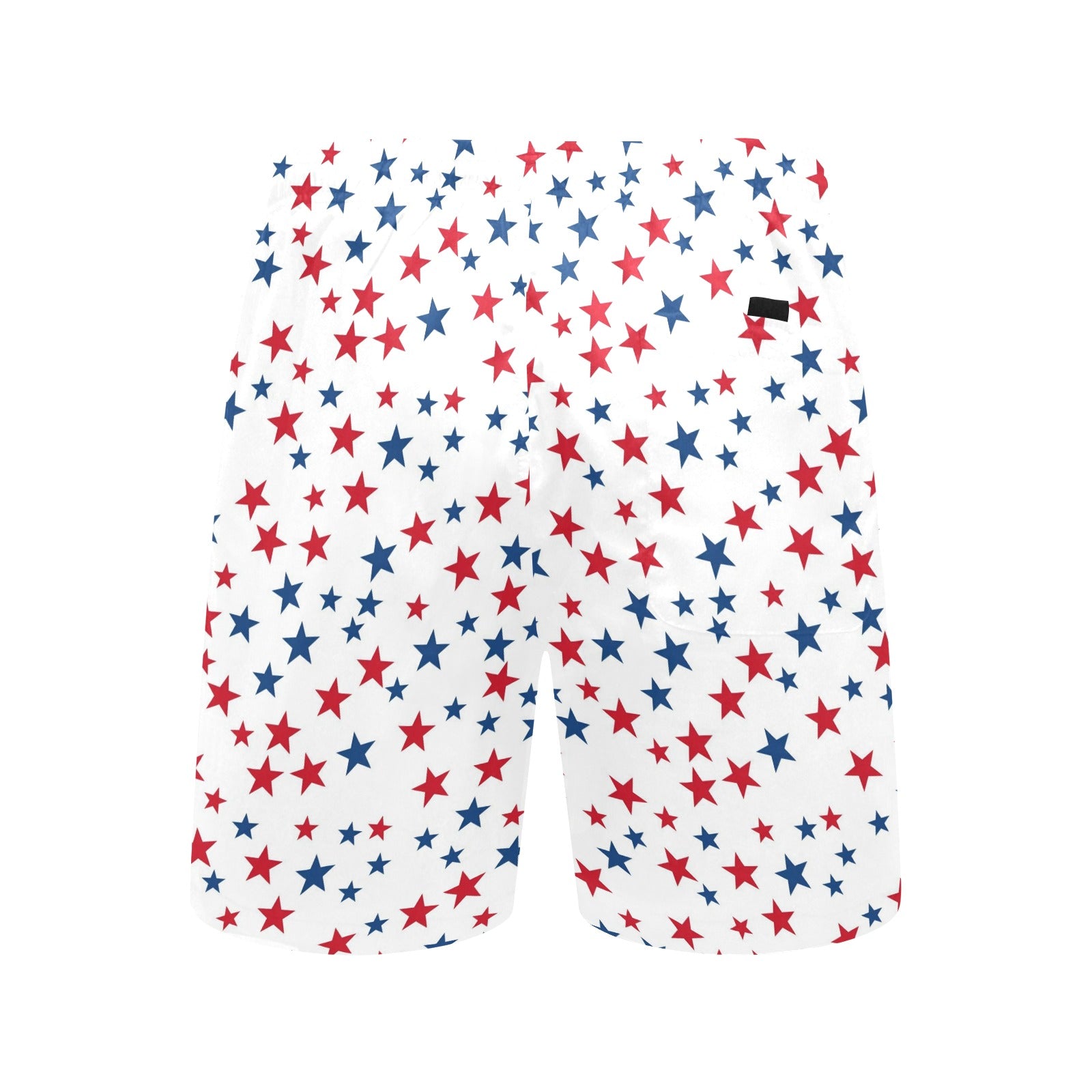 American Flag Stars Men Swim Trunks, Red White Blue Shorts USA Beach Pockets Mesh Lining Drawstring 4th of July Bathing Plus Size Patriotic - Starcove Fashion