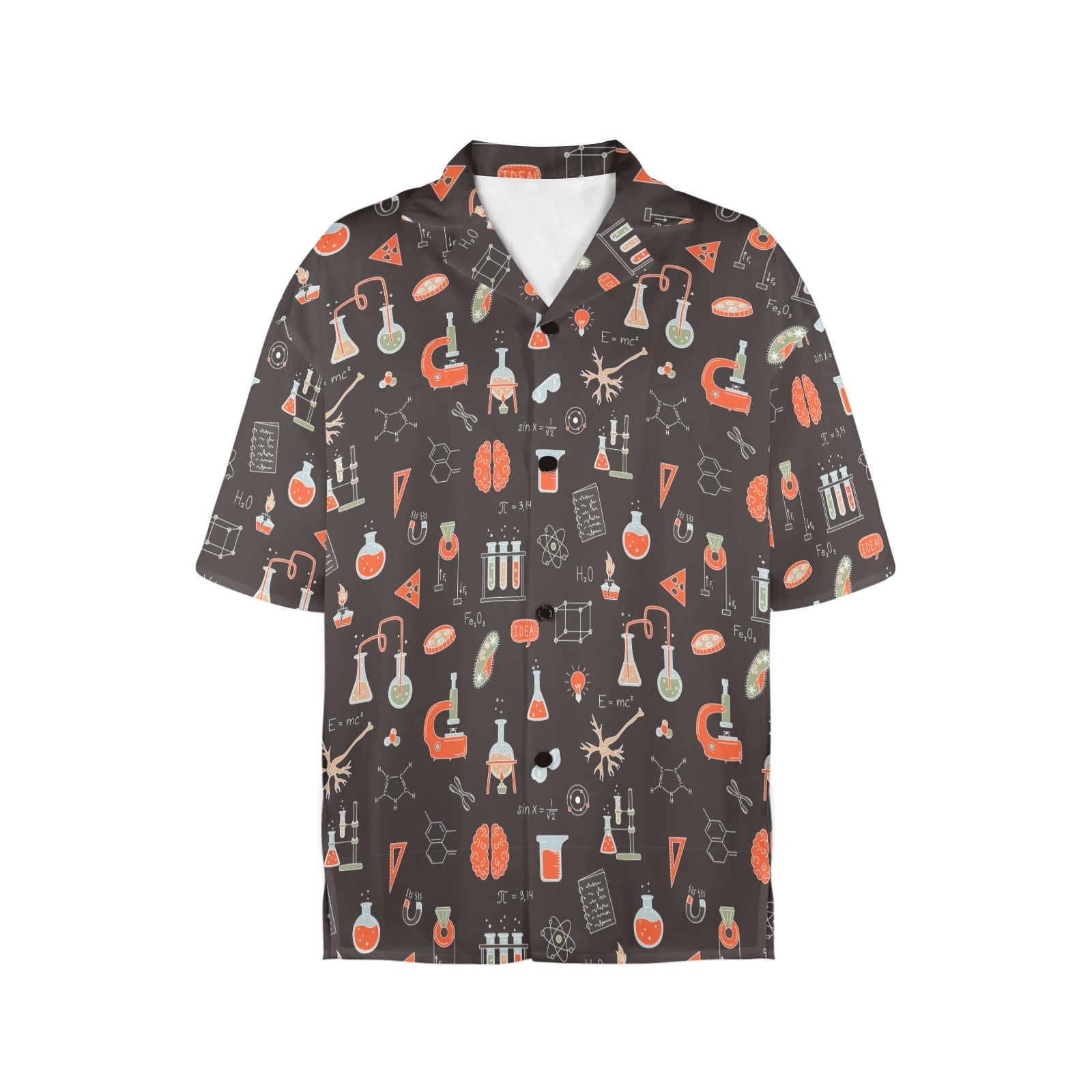 Science Geek Women Hawaiian shirt, Medicine Nerdy Labo Summer Tropical Print Vintage Hawaii Aloha Button Up Down Plus Size Ladies Blouse - Starcove Fashion