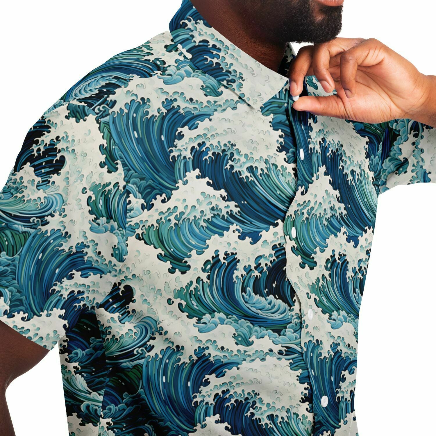Paisley Bandana Print Men's Short Sleeve Hawaiian Printed Shirt Summer  Beach Button Down Shirt XS : : Fashion