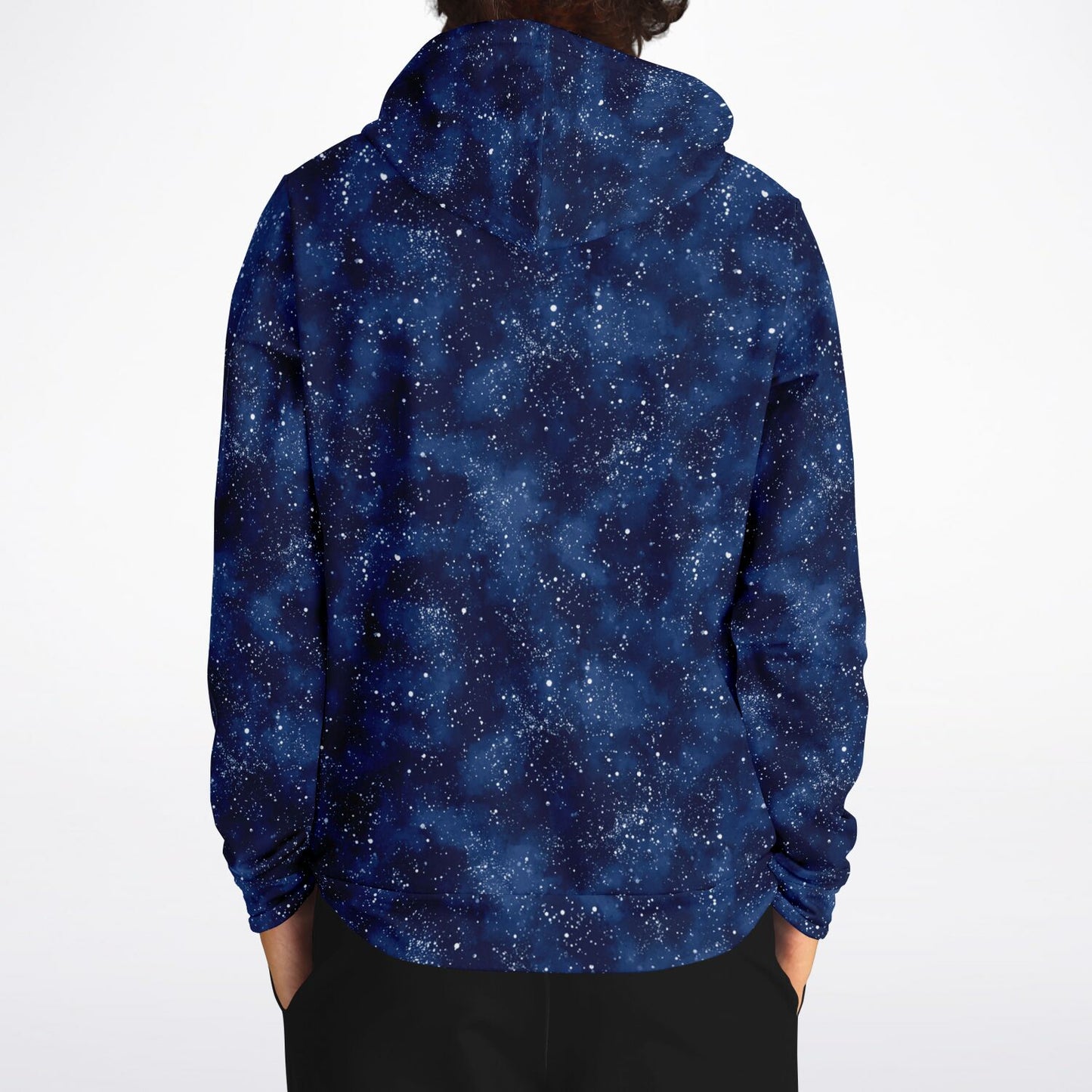 Blue Galaxy Hoodie, Navy Space Stars Pullover Men Women Adult Aesthetic Graphic Cotton Hooded Sweatshirt with Pockets Designer Plus Size - Starcove Fashion