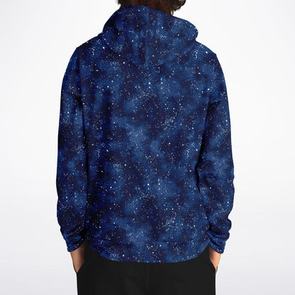 Blue Galaxy Hoodie, Navy Space Stars Pullover Men Women Adult Aesthetic Graphic Cotton Hooded Sweatshirt with Pockets Designer Plus Size - Starcove Fashion