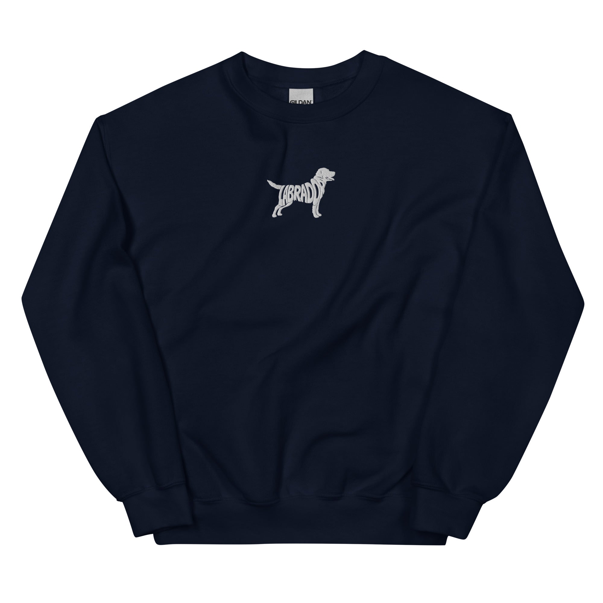 Labrador Dog Embroidered Sweatshirt, Graphic Stitched Crewneck