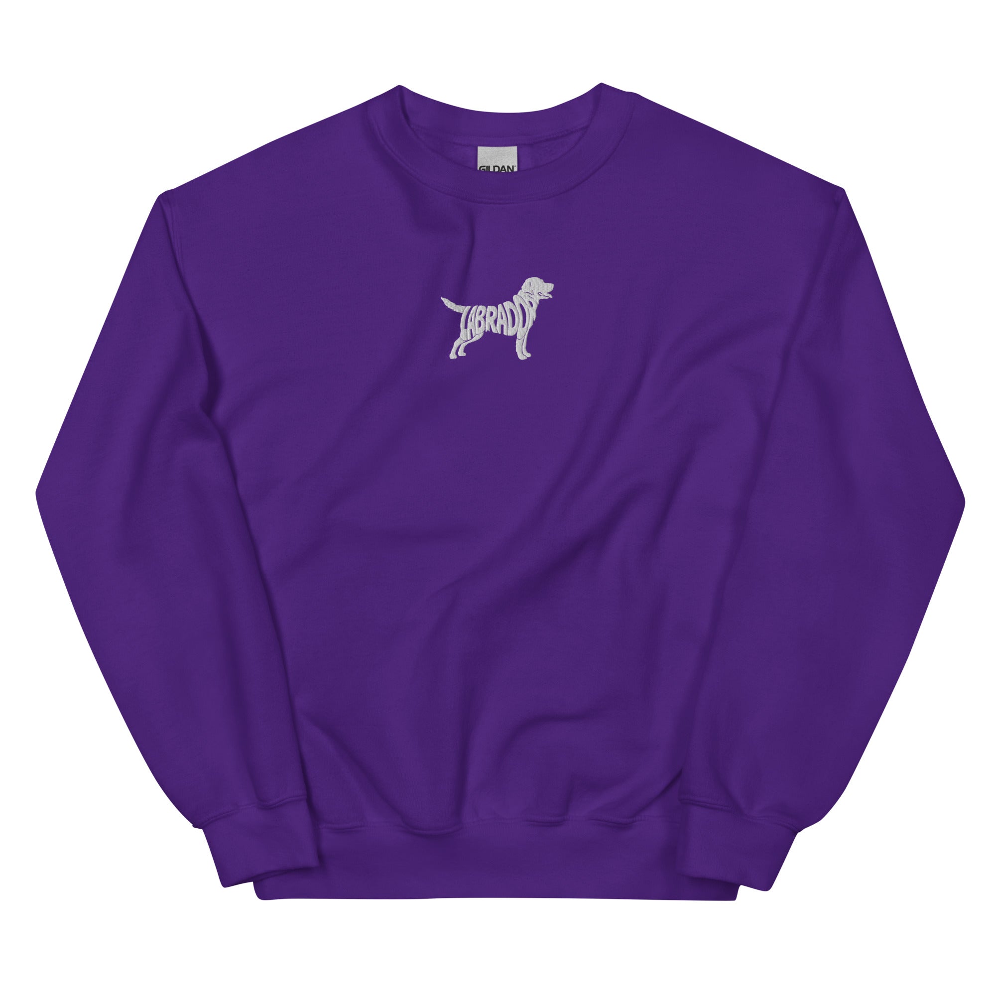 Labrador Dog Embroidered Sweatshirt, Graphic Stitched Crewneck