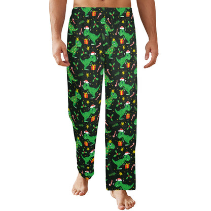 Dino Santa Hat Men Pajamas Pants, Green Dinosaur Christmas Xmas Satin PJ Pockets Sleep Lounge Trousers Couples Matching Trousers Bottoms M Dino Santa Hat Men Pajamas Pants, Green Dinosaur Christmas Xmas Satin PJ Pockets Sleep Lounge Trousers Couples Matching Trousers Bottoms M