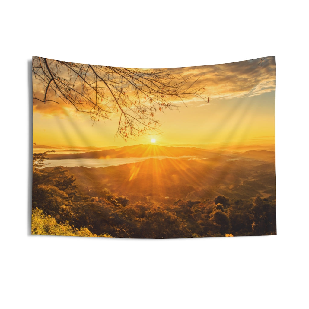 Sunrise Mountain Tapestry, Sunset Chiang Rai Thailand Landscape Indoor Wall Art Hanging Tapestries Large Small Decor Home Dorm Room Gift Starcove Fashion