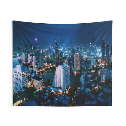 City Sky Line Tapestry, Night Landscape Indoor Wall Art Hanging Tapestries Large Small Decor Home Dorm Room Gift Starcove Fashion