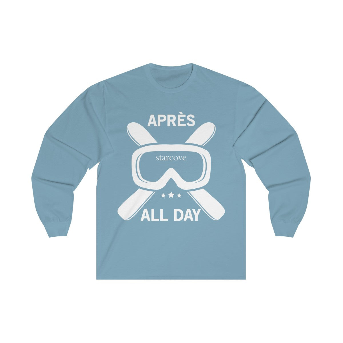 Apres All Day Shirt, Ski Skiing Snow Mountain Ski Mask Slopes Winter Party Wear Resort, Gifts Long Sleeve Tshirt Tee Starcove Fashion