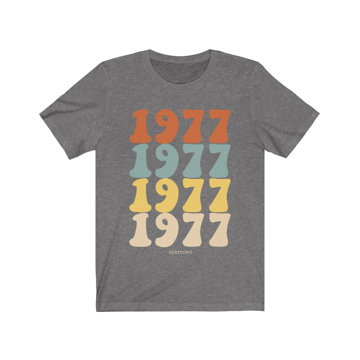 1977 shirt, 44th Birthday Party Turning 44 Years Old, 70s Retro Vintage gift Idea Women Men, Born Made in 1977 Funny Mom Dad Present TShirt Starcove Fashion