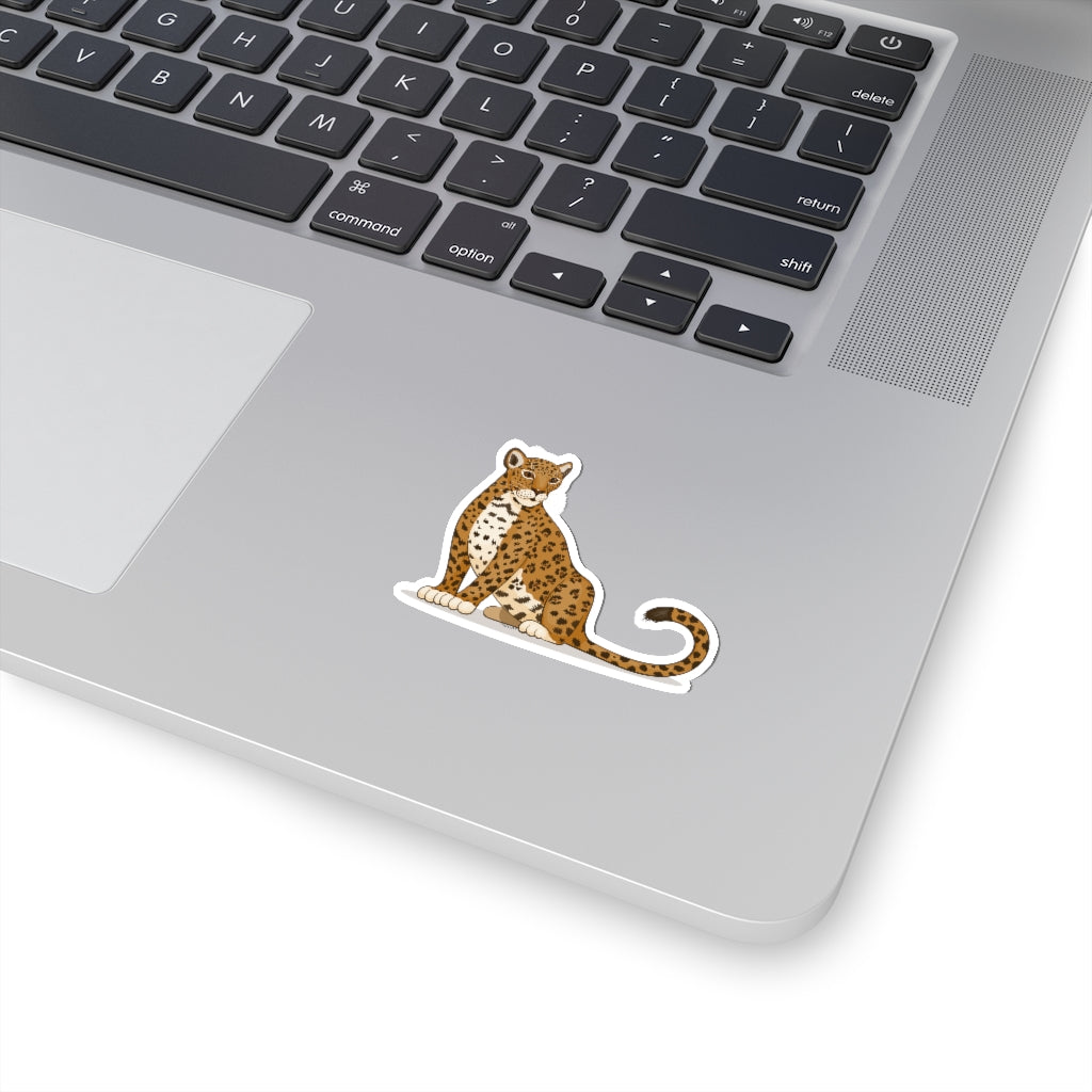 Leopard Sticker, Wild Cat Laptop Decal Vinyl Cute Waterbottle Tumbler Car Waterproof Bumper Aesthetic Die Cut Wall Mural Starcove Fashion