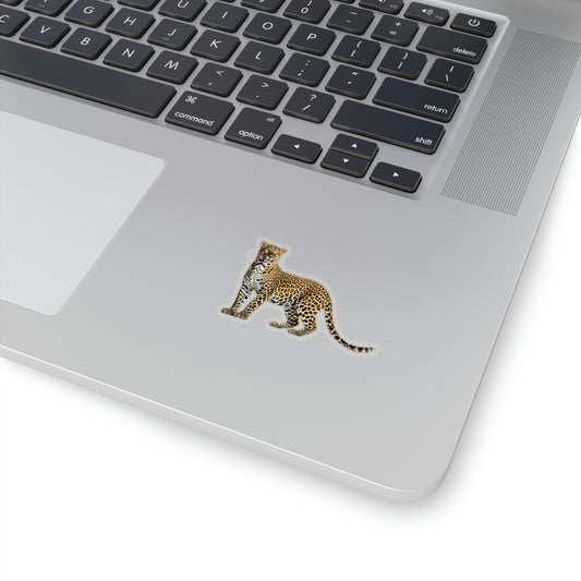 Leopard Sticker, Cheetah Panthera Cute Vinyl Decal Label Phone Transparent Clear Small Large Cool Art Computer Hydro Flask Starcove Fashion