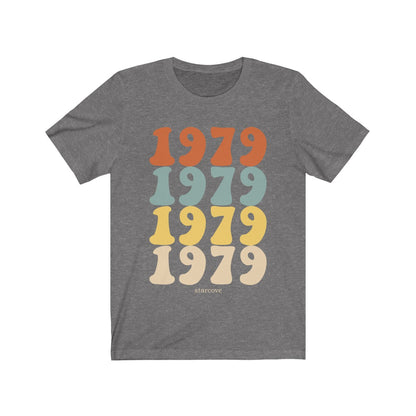1979 Birthday Shirt, 42nd Party Turning 42 Years Old 70s Retro Vintage gift Idea Women Men Born Made in 1979 Funny Mom Dad Present TShirt Starcove Fashion