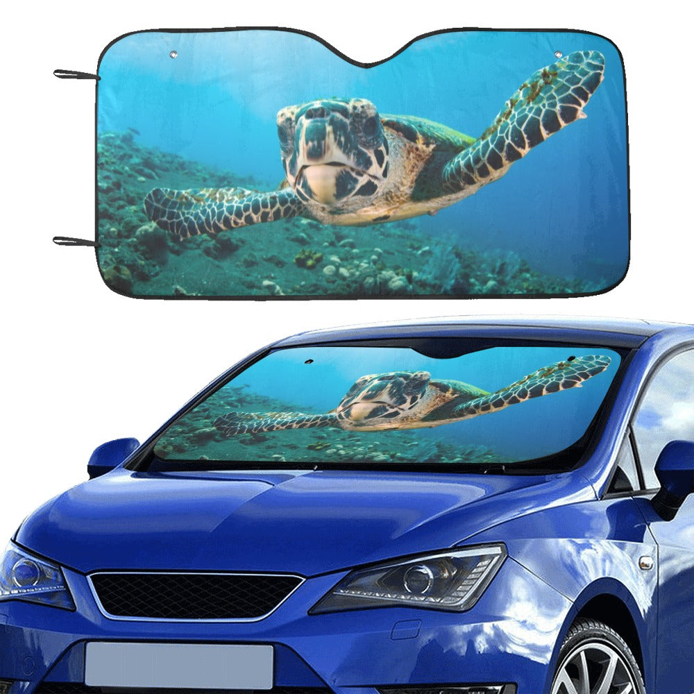 Sea Turtle Car Sunshade, Windshield Ocean Beach Car Accessories Auto Vehicle Protector Window Sun Visor Screen Cover Decor Starcove Fashion