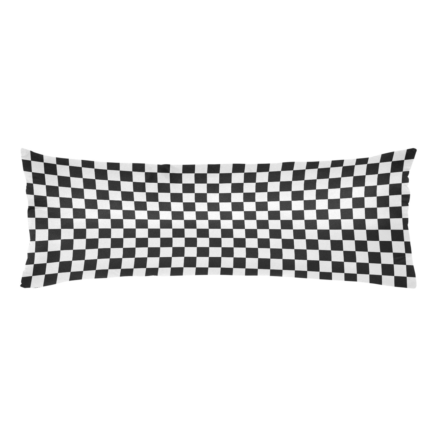 Black White Checkered Body Pillow Case, Check Racing Long Large Bed Accent Pillowcase Print Throw Decor Decorative Cover Starcove Fashion