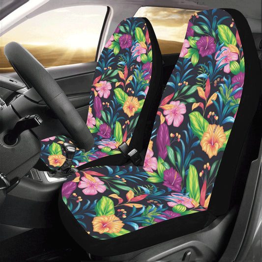 Flower Car Seat Covers for Vehicle 2 pc, Floral Pretty Cute Tropical Front Seat, Car SUV Vans Gift for Her Him Protector Accessory Starcove Fashion