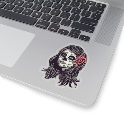 Sugar Skull Sticker, Tattoo Art Halloween laptop vinyl cute waterproof tumblr car aesthetic label stickers Kiss-Cut Stickers Starcove Fashion