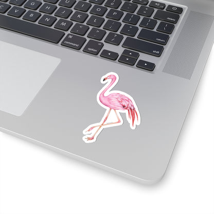 Pink Flamingo Sticker, Watercolor Laptop Decal Vinyl Cute Waterbottle Tumbler Car Waterproof Bumper Aesthetic Die Cut Wall Mural Starcove Fashion