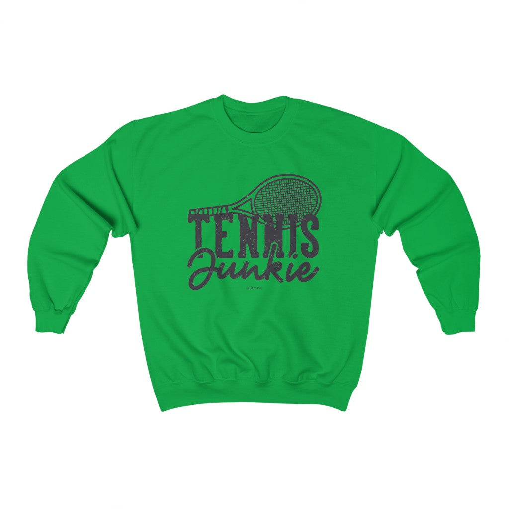 Tennis Junkie Sweatshirt, Tennis Racket Sport Crewneck Sweater Jumper Pullover Men Women Adult Graphic Top Gift Starcove Fashion
