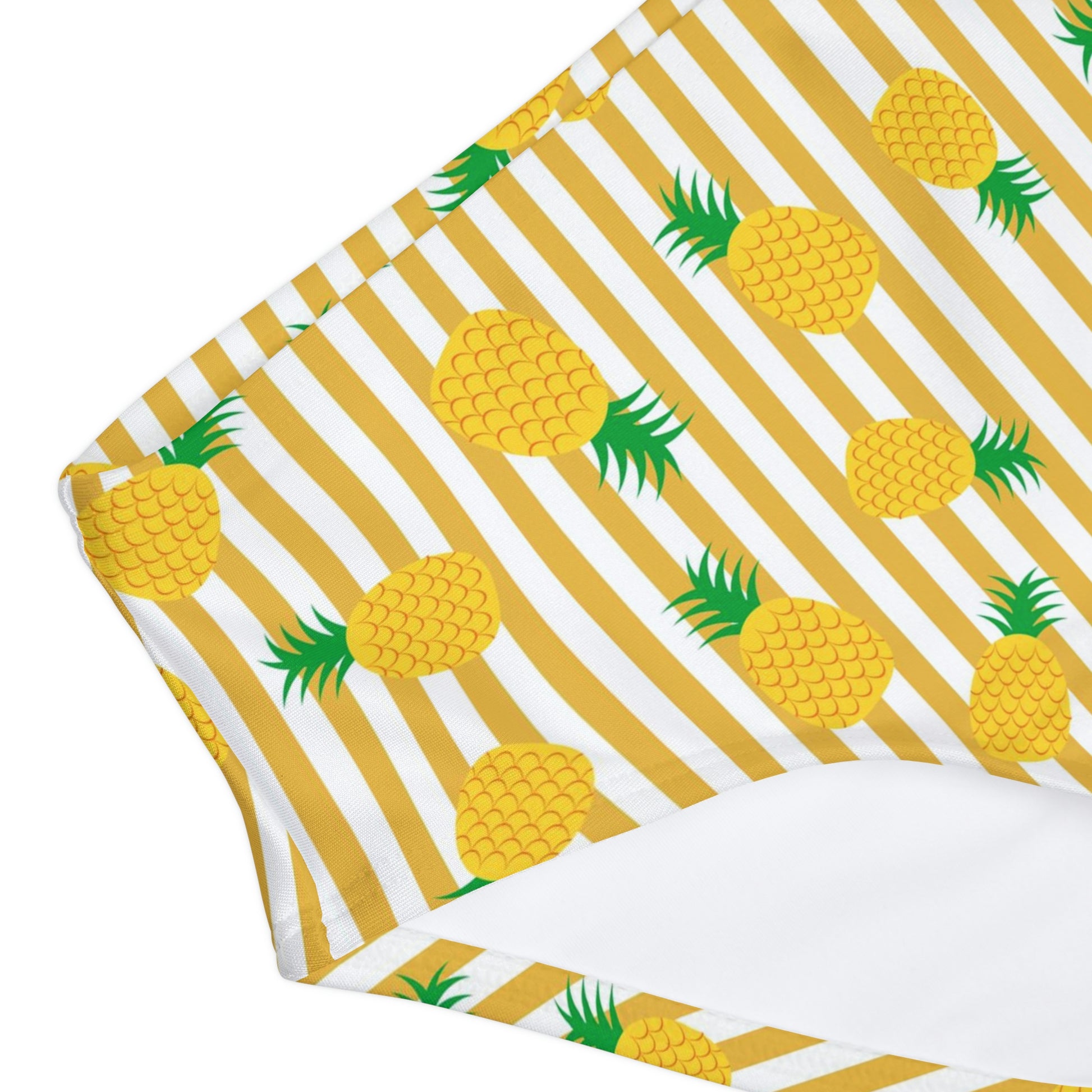 Pineapple Girls Bikini Set, Kids Teen Tween Summer Fruit Yellow Two Piece Beach Swimsuits Bathing Suit Youth Lined Top Swimwear Starcove Fashion