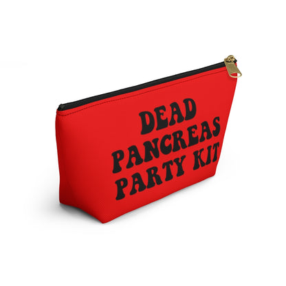 Dead Pancreas Party Kit, Diabetes Supply Bag, Fun Red Diabetic Case, Cute Carrying Case Gift, Type 1 Accessory Zipper Pouch Bag w T-bottom Starcove Fashion