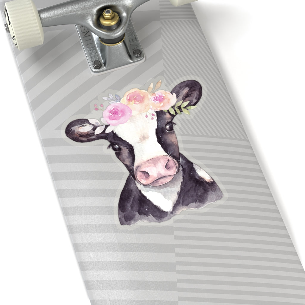 Custom Name Cow Print Vinyl Decal Sticker Tumbler Water Bottle Car