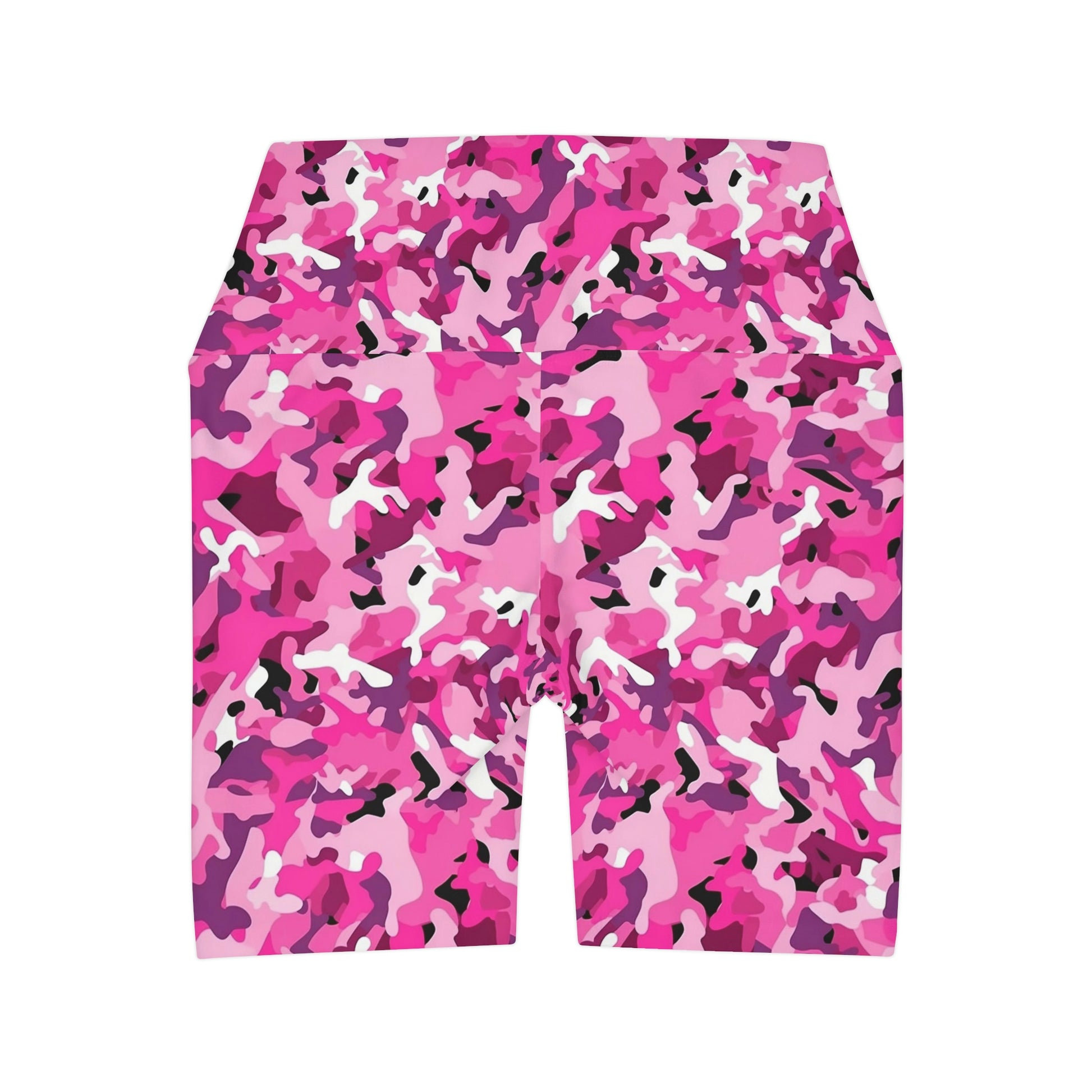 Pink Camo Women Shorts, Camouflage High Waisted Yoga Biker Sport Workout Gym Festival Running  Sexy Festival Spandex Bottoms Starcove Fashion