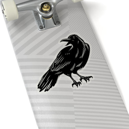 Black Raven Crow Sticker, Bird Laptop Decal Vinyl Cute Waterbottle Tumbler Car Waterproof Bumper Aesthetic Die Cut Wall Mural Starcove Fashion