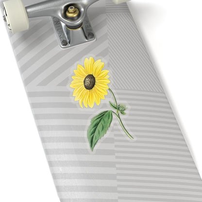 California Sunflower Decal, Nature Bloom Stem Floral Yellow Laptop Decal Vinyl Cute Waterbottle Tumbler Car Bumper Aesthetic Label Wall Starcove Fashion