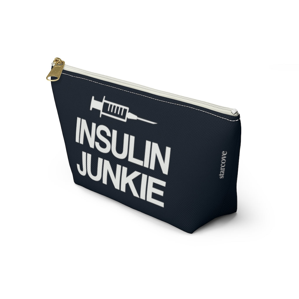 Insulin Junkie, Diabetes Supply Bag, Funny Diabetic Case, Type 1 One Carrying Case Gift, Accessory Zipper Pouch Bag w T-bottom Starcove Fashion