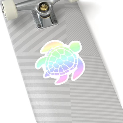 Pastel Sea Turtle Sticker, Rainbow Ocean Vsco Laptop Vinyl Cute Waterproof Tumbler Car Bumper Waterbottle Aesthetic Wall Decal Stickers Starcove Fashion