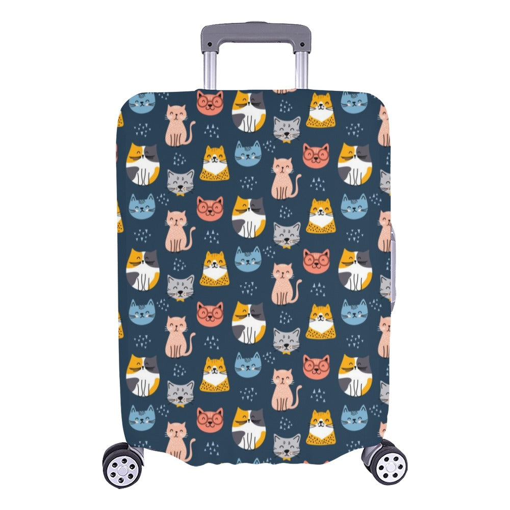Cute Cats Luggage Cover, Kitten Aesthetic Print Suitcase Hard Bag Washable Protector Travel Small Large Designer Gift Starcove Fashion