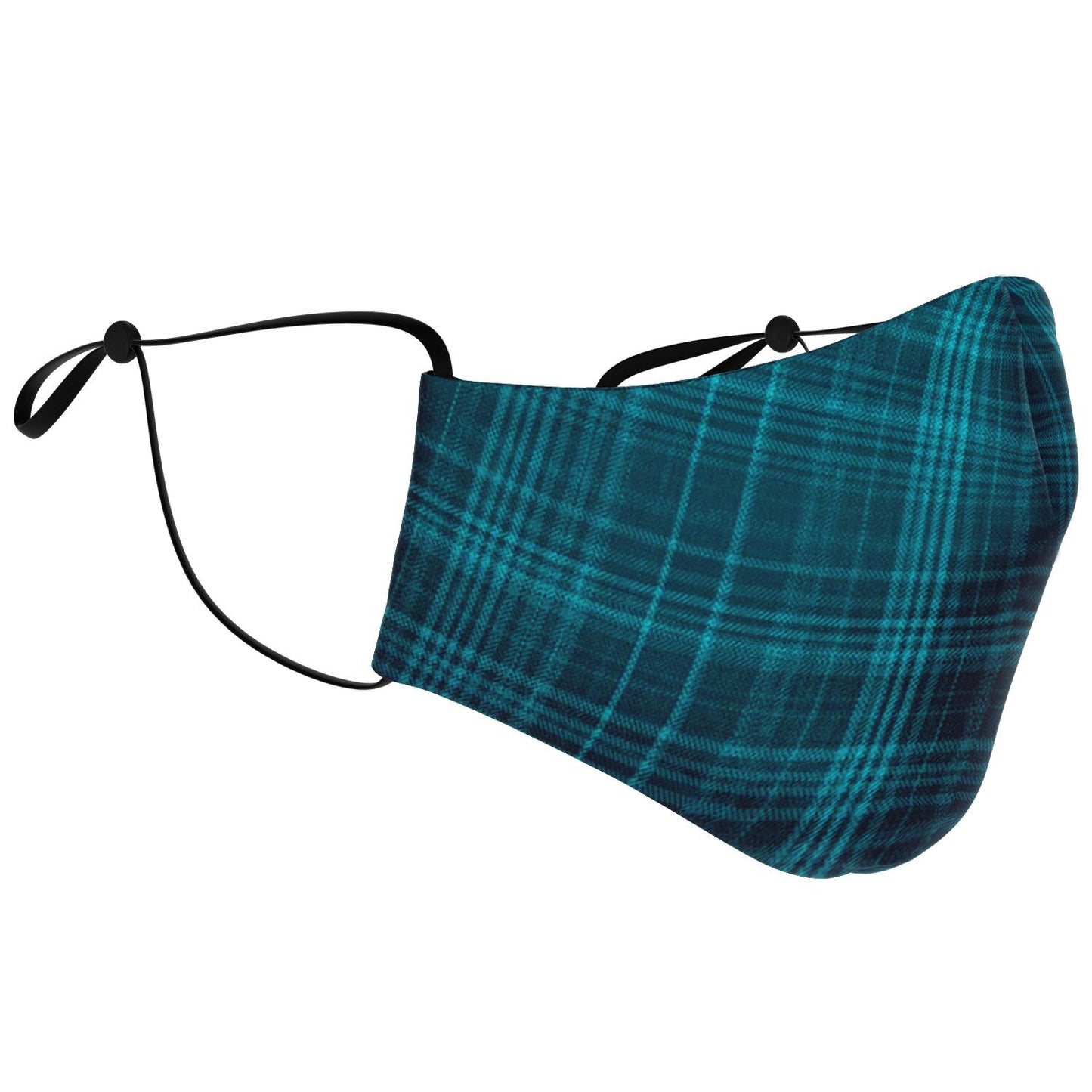 Tartan Plaid Cotton Face Mask With Filter, Fabric Dust Cloth Mouth Cover Fashion Washable Reusable Adult Men Women Kids Rave Mask Starcove Fashion