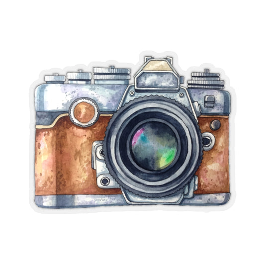 Vintage Camera Sticker, Photography Laptop Decal Vinyl Cute Waterbottle Tumbler Car Waterproof Bumper Aesthetic Die Cut Wall Mural Starcove Fashion