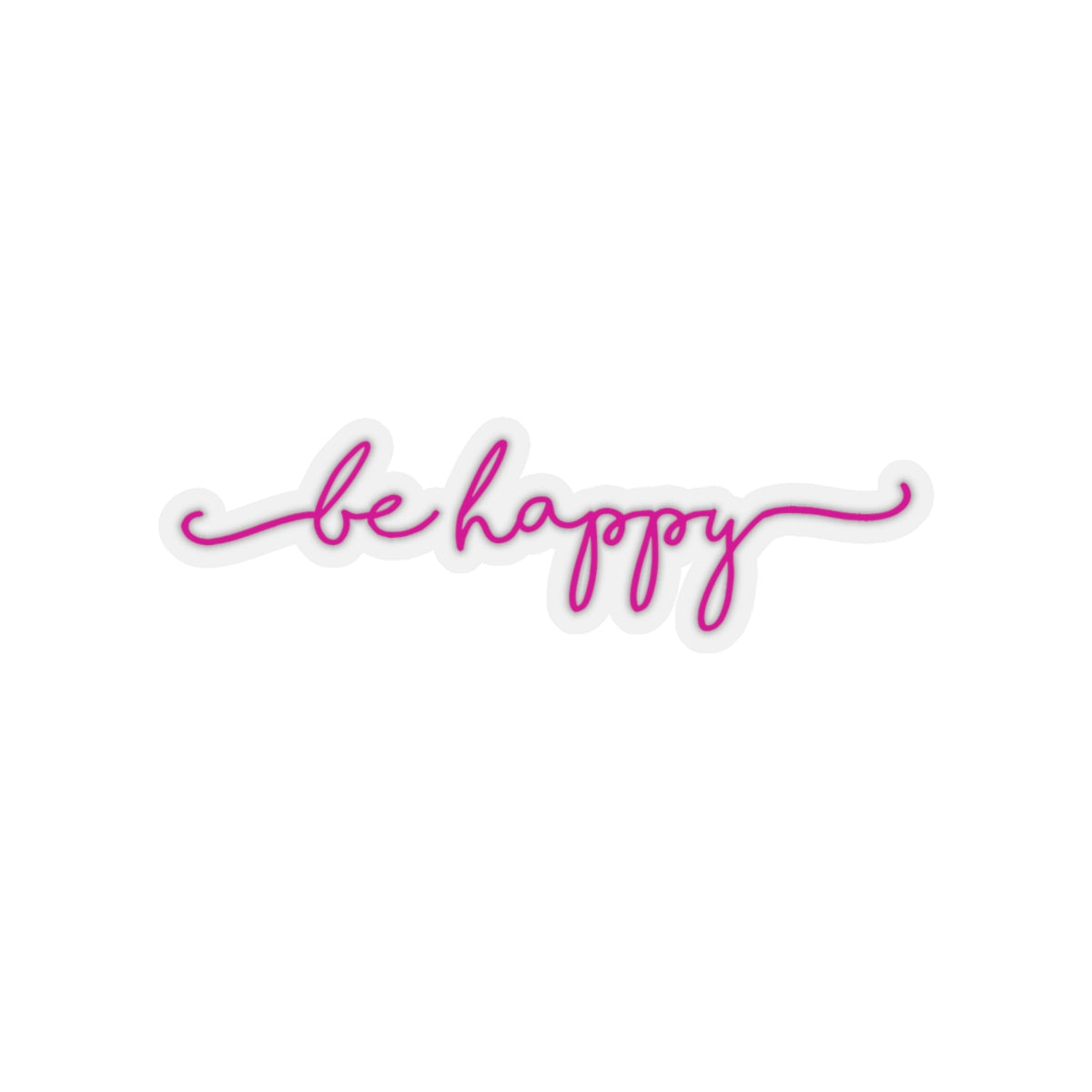 Be Happy Sticker, Inspirational Positive Quote Vsco Laptop Vinyl Cute Waterproof Tumbler Car Bumper Waterbottle Aesthetic Label Wall Decal Starcove Fashion
